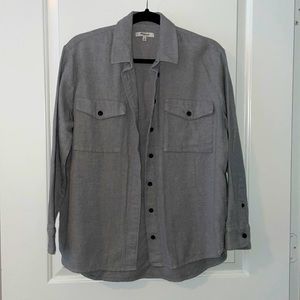 Madewell size medium, grey flannel, button down shirt